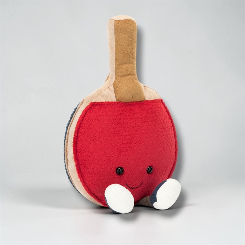 Jellycat Amuseables Sports Table Tennis Paddle Plush Red Blue AS2TT NWT